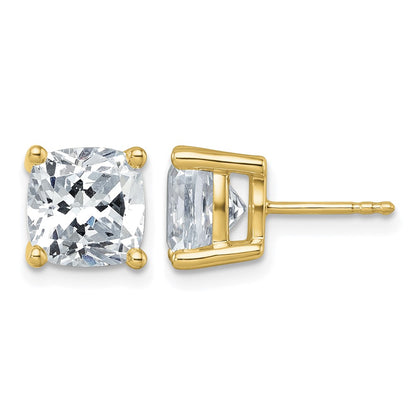 True Origin Lab Grown Diamond VS+ F+ Cushion Four Prong Heavy Weight Complete Stud Earrings