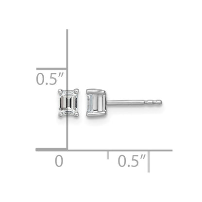 True Origin Lab Grown Diamond VS+ F+ Emerald Four Prong Heavy Weight Complete Stud Earrings