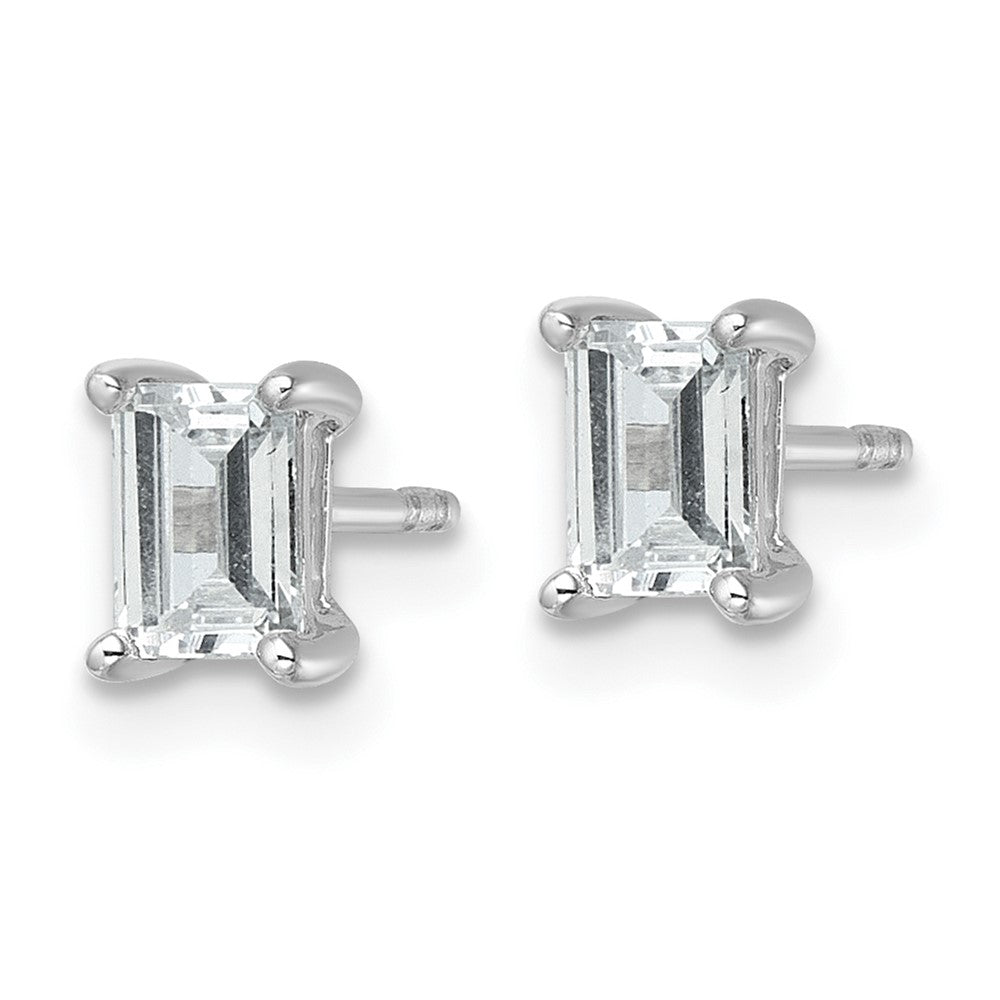 True Origin Lab Grown Diamond VS+ F+ Emerald Four Prong Heavy Weight Complete Stud Earrings