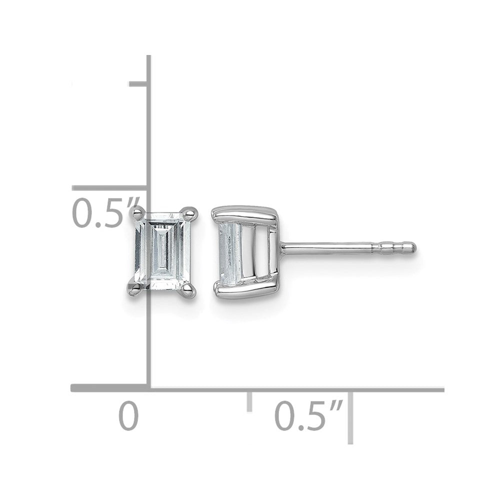 True Origin Lab Grown Diamond VS+ F+ Emerald Four Prong Heavy Weight Complete Stud Earrings