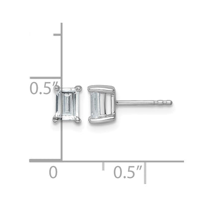 True Origin Lab Grown Diamond VS+ F+ Emerald Four Prong Heavy Weight Complete Stud Earrings