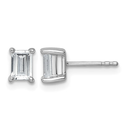 True Origin Lab Grown Diamond VS+ F+ Emerald Four Prong Heavy Weight Complete Stud Earrings
