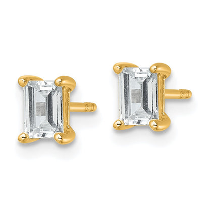 True Origin Lab Grown Diamond VS+ F+ Emerald Four Prong Heavy Weight Complete Stud Earrings