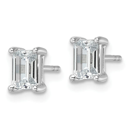 True Origin Lab Grown Diamond VS+ F+ Emerald Four Prong Heavy Weight Complete Stud Earrings