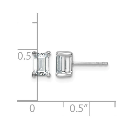 True Origin Lab Grown Diamond VS+ F+ Emerald Four Prong Heavy Weight Complete Stud Earrings