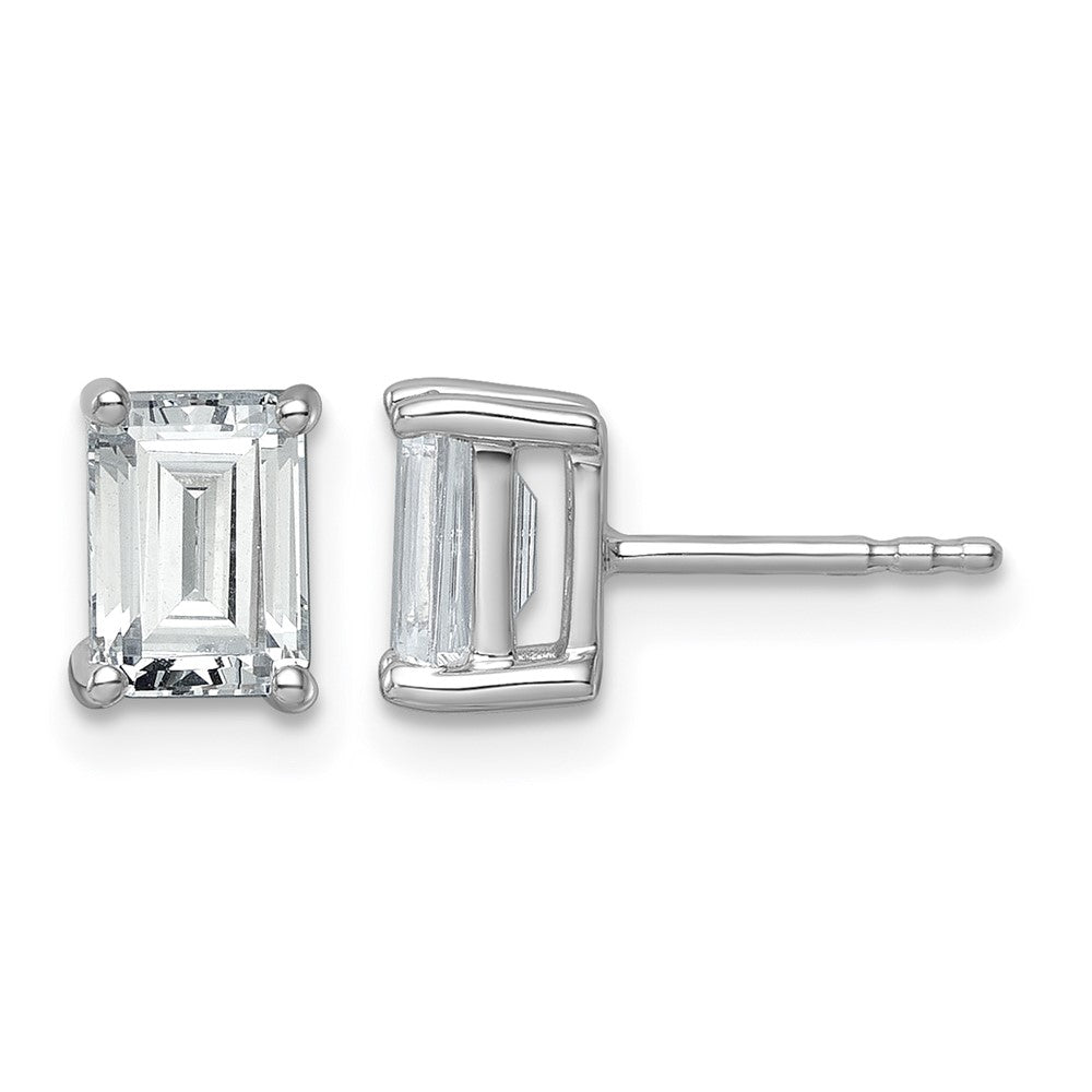 True Origin Lab Grown Diamond VS+ F+ Emerald Four Prong Heavy Weight Complete Stud Earrings