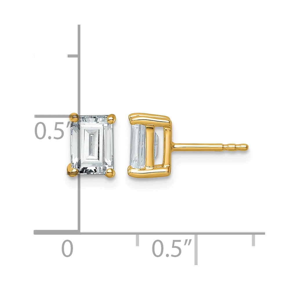 True Origin Lab Grown Diamond VS+ F+ Emerald Four Prong Heavy Weight Complete Stud Earrings