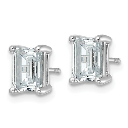 True Origin Lab Grown Diamond VS+ F+ Emerald Four Prong Heavy Weight Complete Stud Earrings