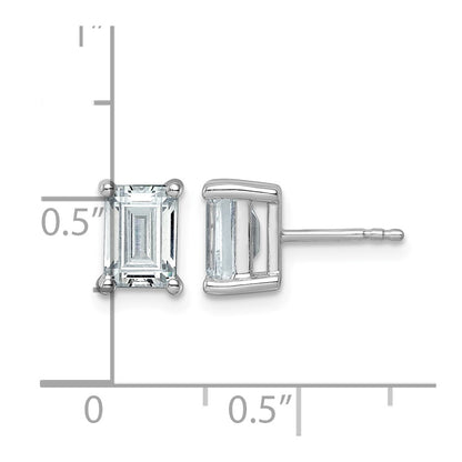 True Origin Lab Grown Diamond VS+ F+ Emerald Four Prong Heavy Weight Complete Stud Earrings