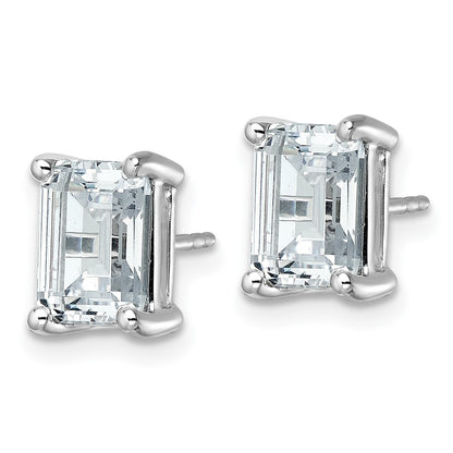 True Origin Lab Grown Diamond VS+ F+ Emerald Four Prong Heavy Weight Complete Stud Earrings