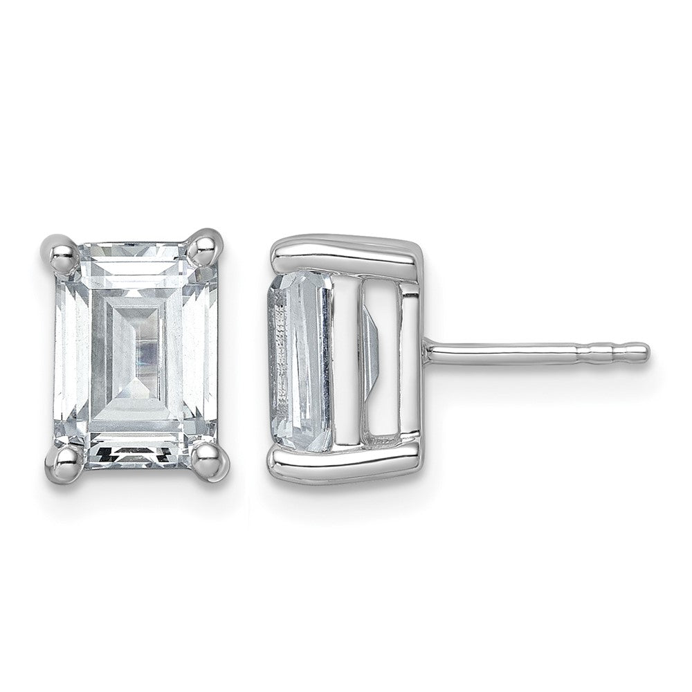 True Origin Lab Grown Diamond VS+ F+ Emerald Four Prong Heavy Weight Complete Stud Earrings