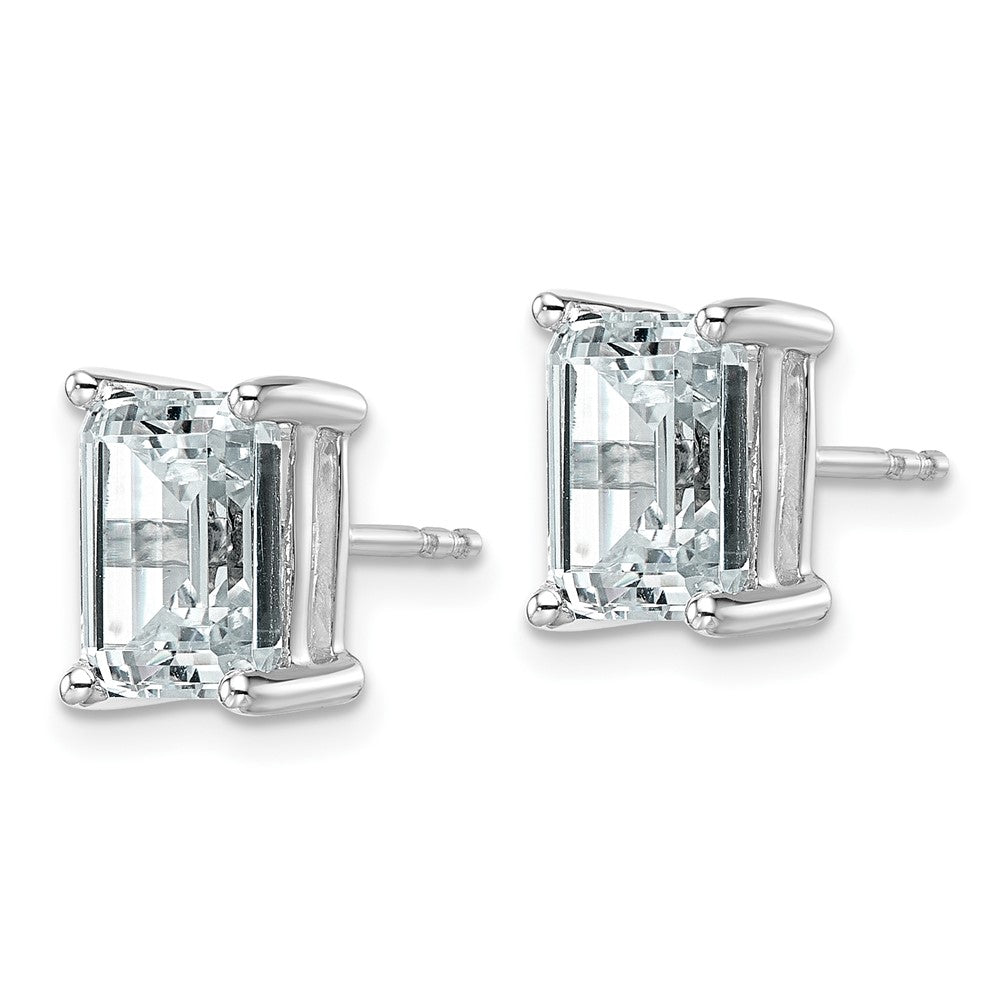 True Origin Lab Grown Diamond VS+ F+ Emerald Four Prong Heavy Weight Complete Stud Earrings