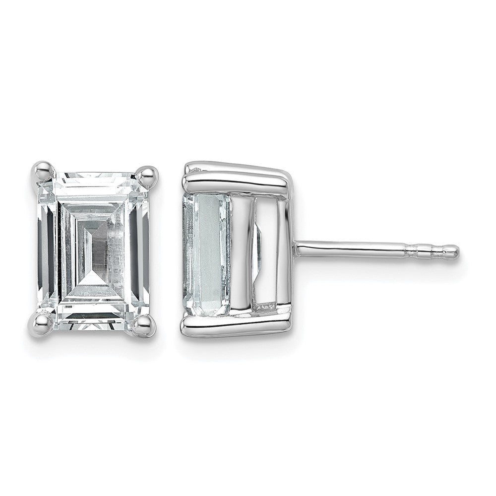 True Origin Lab Grown Diamond VS+ F+ Emerald Four Prong Heavy Weight Complete Stud Earrings