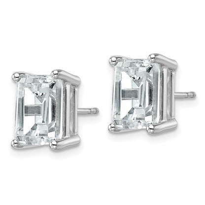 True Origin Lab Grown Diamond VS+ F+ Emerald Four Prong Heavy Weight Complete Stud Earrings