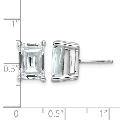True Origin Lab Grown Diamond VS+ F+ Emerald Four Prong Heavy Weight Complete Stud Earrings