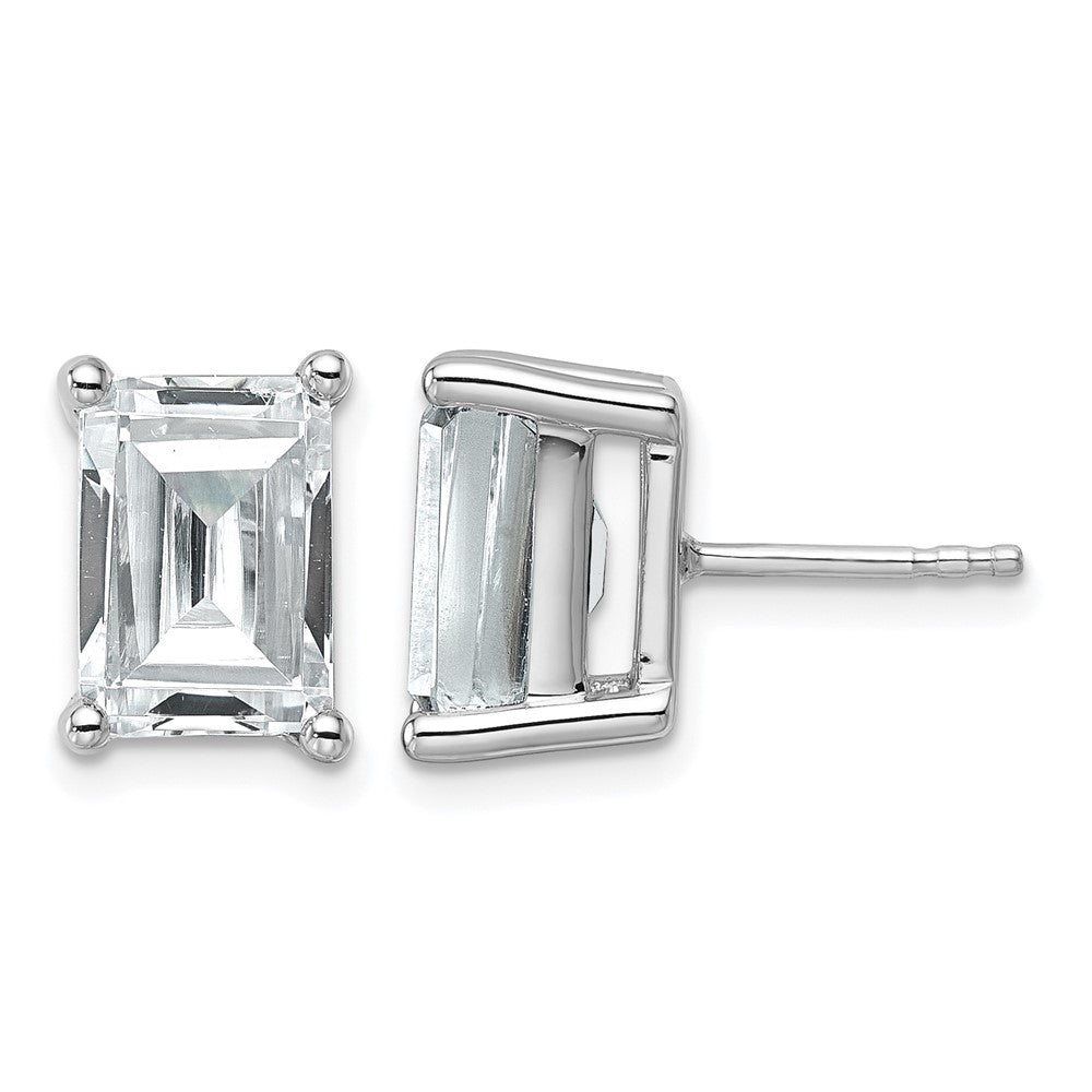 True Origin Lab Grown Diamond VS+ F+ Emerald Four Prong Heavy Weight Complete Stud Earrings