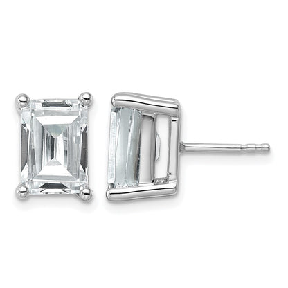 True Origin Lab Grown Diamond VS+ F+ Emerald Four Prong Heavy Weight Complete Stud Earrings