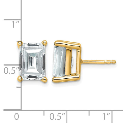 True Origin Lab Grown Diamond VS+ F+ Emerald Four Prong Heavy Weight Complete Stud Earrings