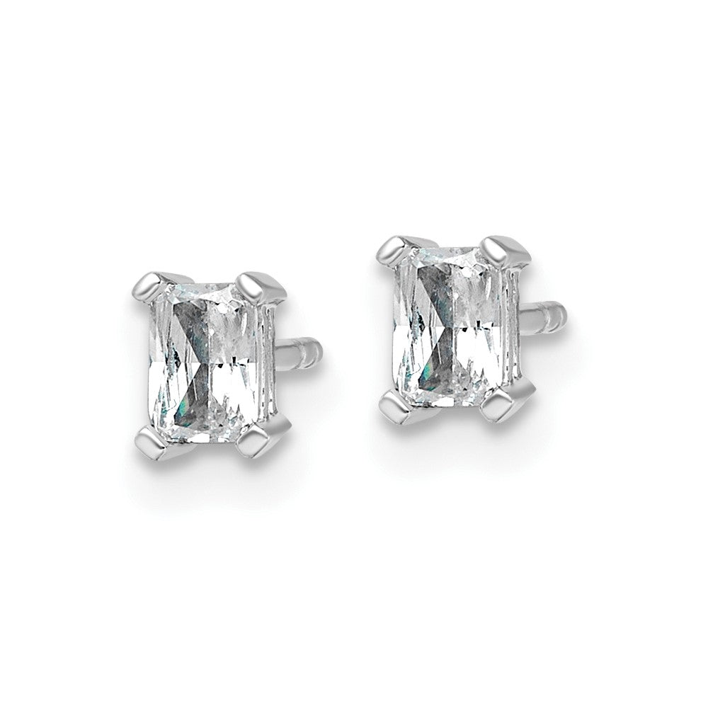 True Origin Lab Grown Diamond VS+ F+ Radiant Four Prong Heavy Weight Complete Stud Earrings