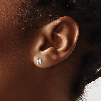 True Origin Lab Grown Diamond VS+ F+ Radiant Four Prong Heavy Weight Complete Stud Earrings