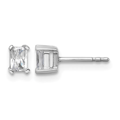 True Origin Lab Grown Diamond VS+ F+ Radiant Four Prong Heavy Weight Complete Stud Earrings