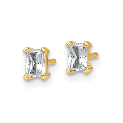 True Origin Lab Grown Diamond VS+ F+ Radiant Four Prong Heavy Weight Complete Stud Earrings