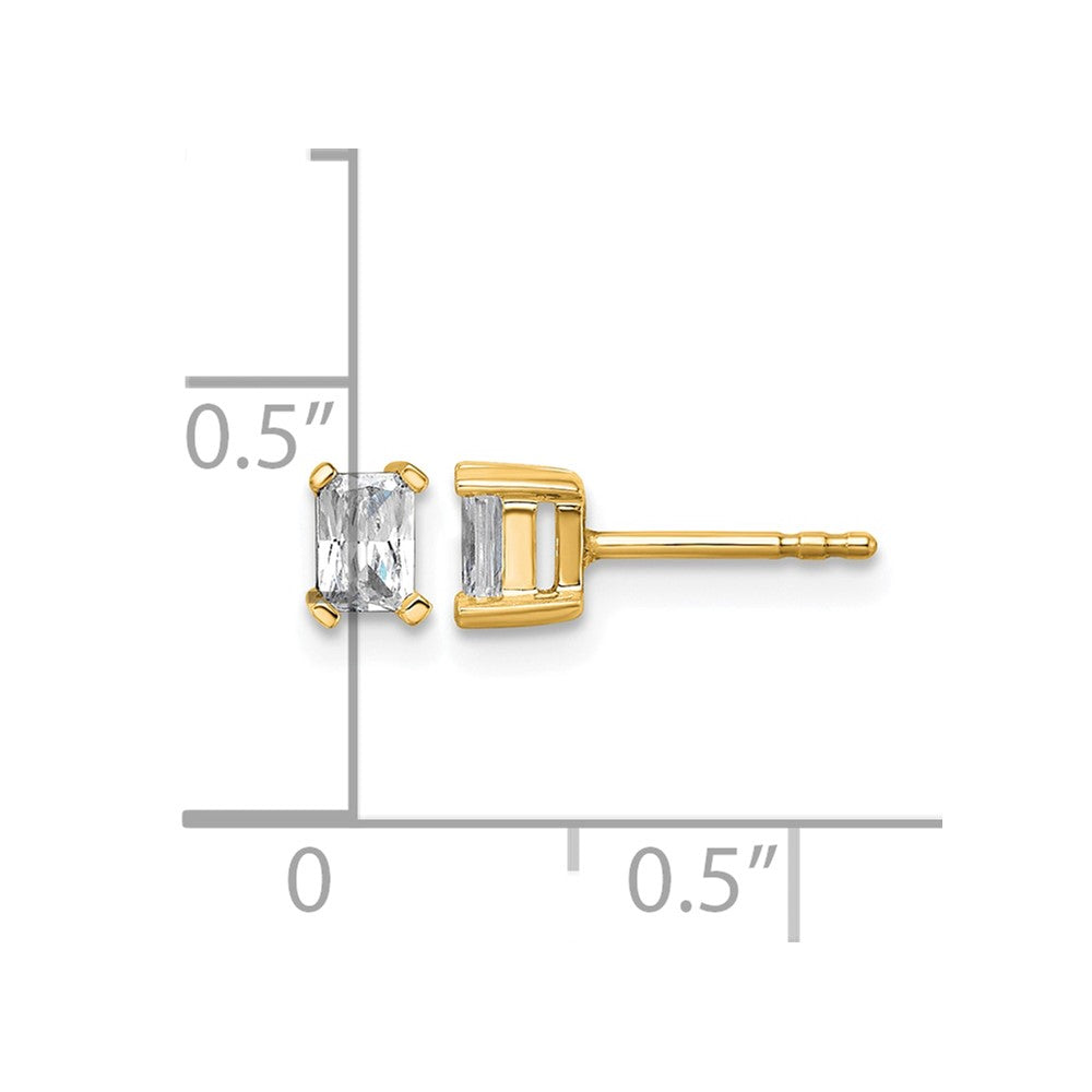 True Origin Lab Grown Diamond VS+ F+ Radiant Four Prong Heavy Weight Complete Stud Earrings