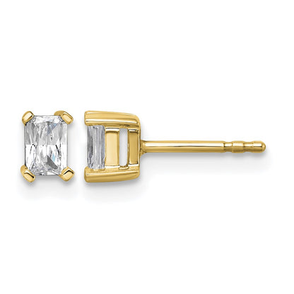 True Origin Lab Grown Diamond VS+ F+ Radiant Four Prong Heavy Weight Complete Stud Earrings