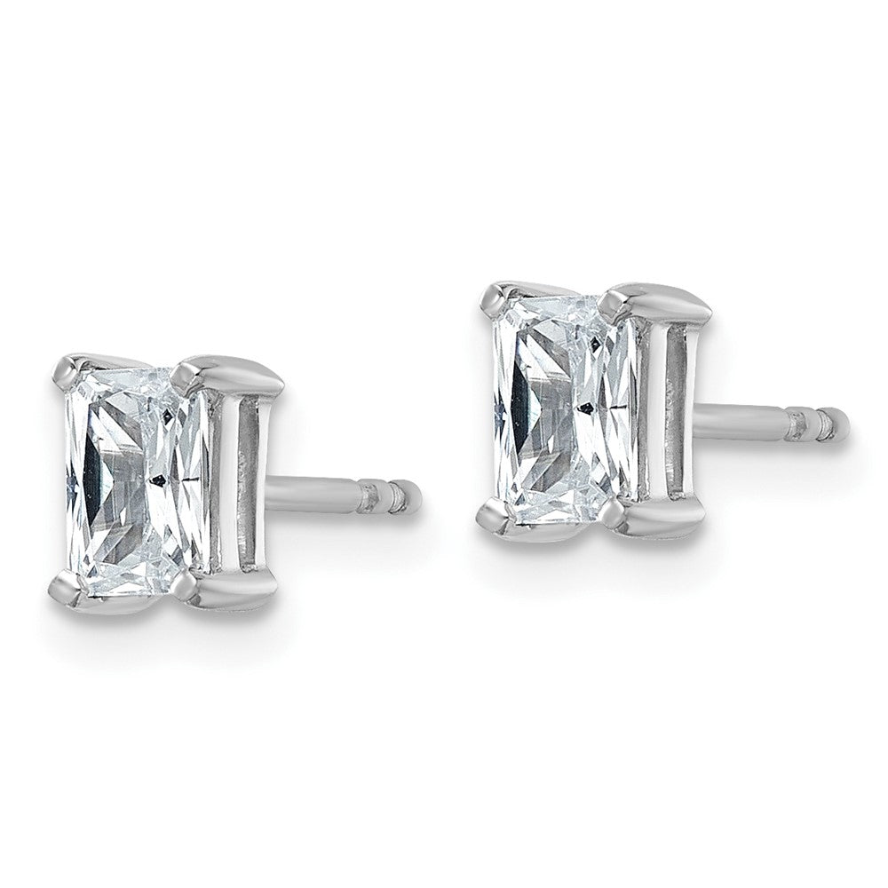 True Origin Lab Grown Diamond VS+ F+ Radiant Four Prong Heavy Weight Complete Stud Earrings