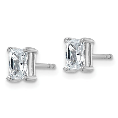True Origin Lab Grown Diamond VS+ F+ Radiant Four Prong Heavy Weight Complete Stud Earrings