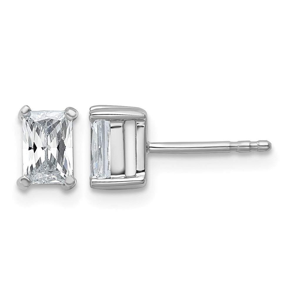 True Origin Lab Grown Diamond VS+ F+ Radiant Four Prong Heavy Weight Complete Stud Earrings