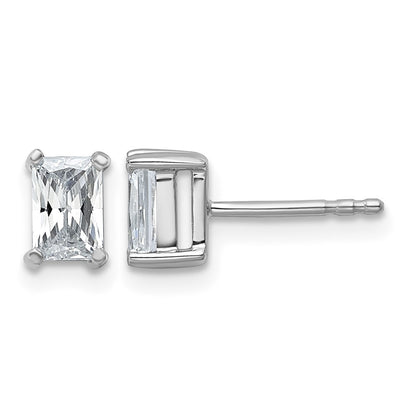 True Origin Lab Grown Diamond VS+ F+ Radiant Four Prong Heavy Weight Complete Stud Earrings