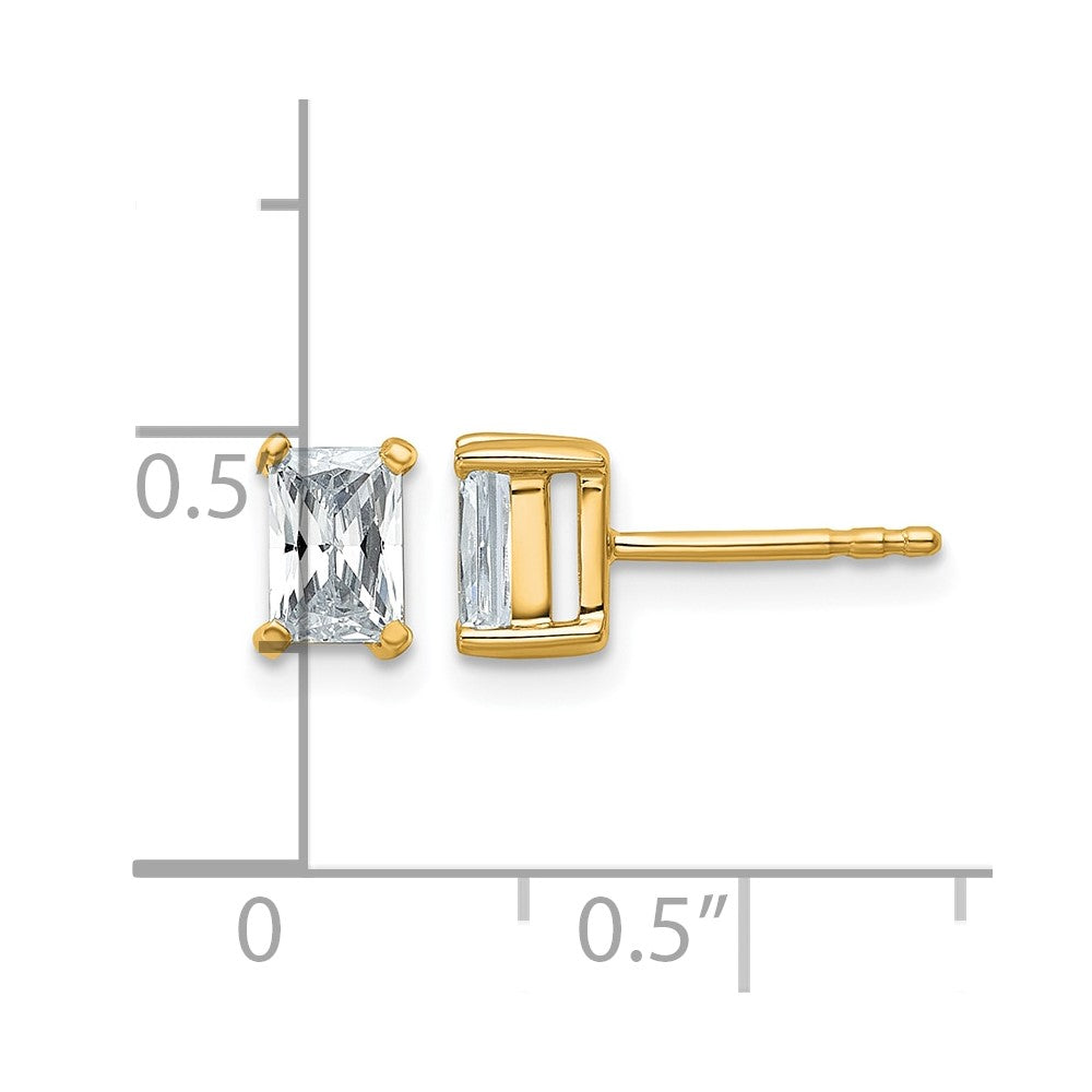 True Origin Lab Grown Diamond VS+ F+ Radiant Four Prong Heavy Weight Complete Stud Earrings