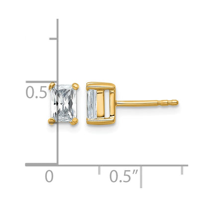 True Origin Lab Grown Diamond VS+ F+ Radiant Four Prong Heavy Weight Complete Stud Earrings