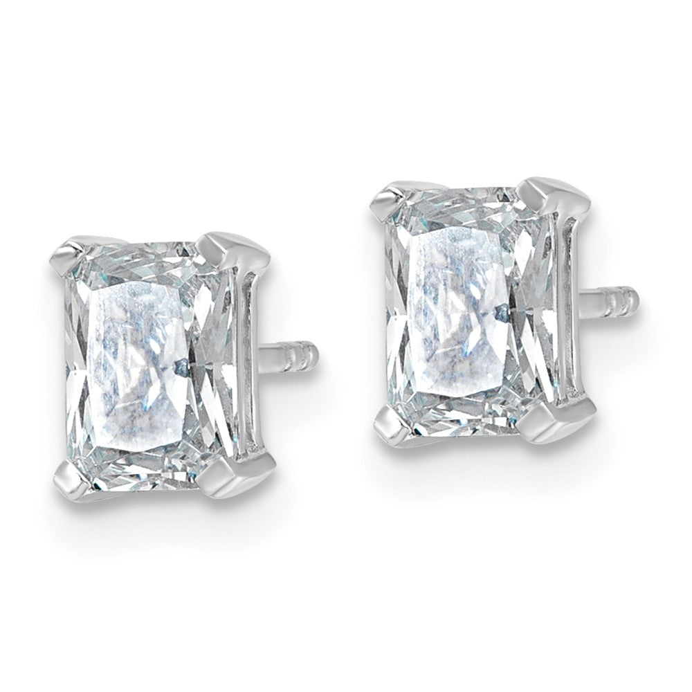 True Origin Lab Grown Diamond VS+ F+ Radiant Four Prong Heavy Weight Complete Stud Earrings