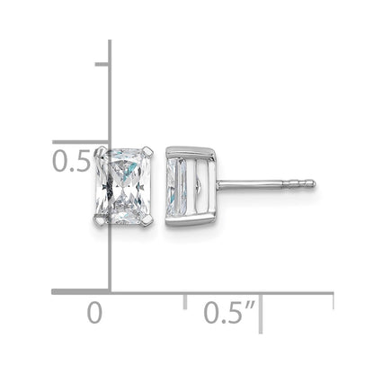 True Origin Lab Grown Diamond VS+ F+ Radiant Four Prong Heavy Weight Complete Stud Earrings