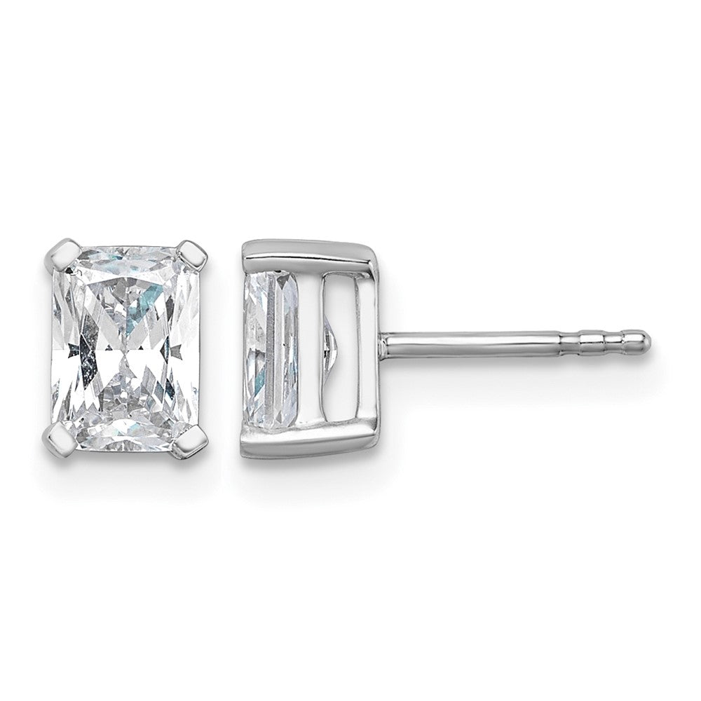 True Origin Lab Grown Diamond VS+ F+ Radiant Four Prong Heavy Weight Complete Stud Earrings