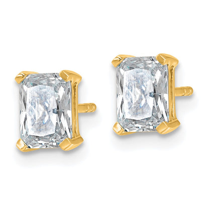 True Origin Lab Grown Diamond VS+ F+ Radiant Four Prong Heavy Weight Complete Stud Earrings