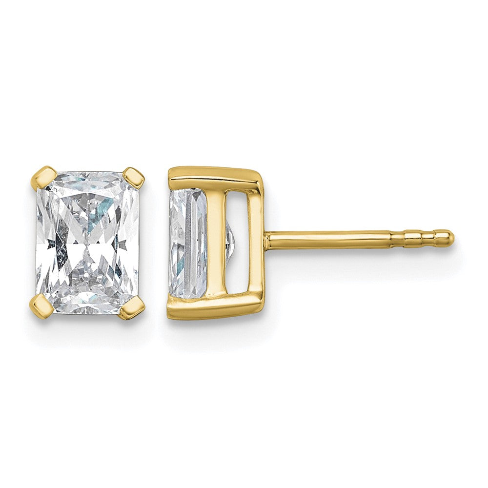 True Origin Lab Grown Diamond VS+ F+ Radiant Four Prong Heavy Weight Complete Stud Earrings