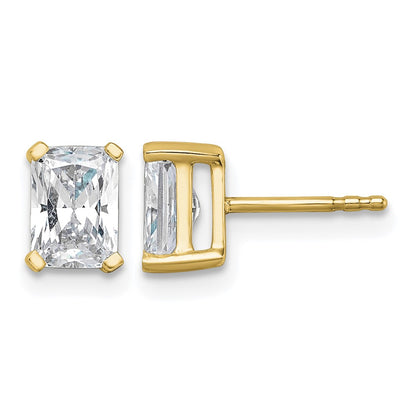 True Origin Lab Grown Diamond VS+ F+ Radiant Four Prong Heavy Weight Complete Stud Earrings
