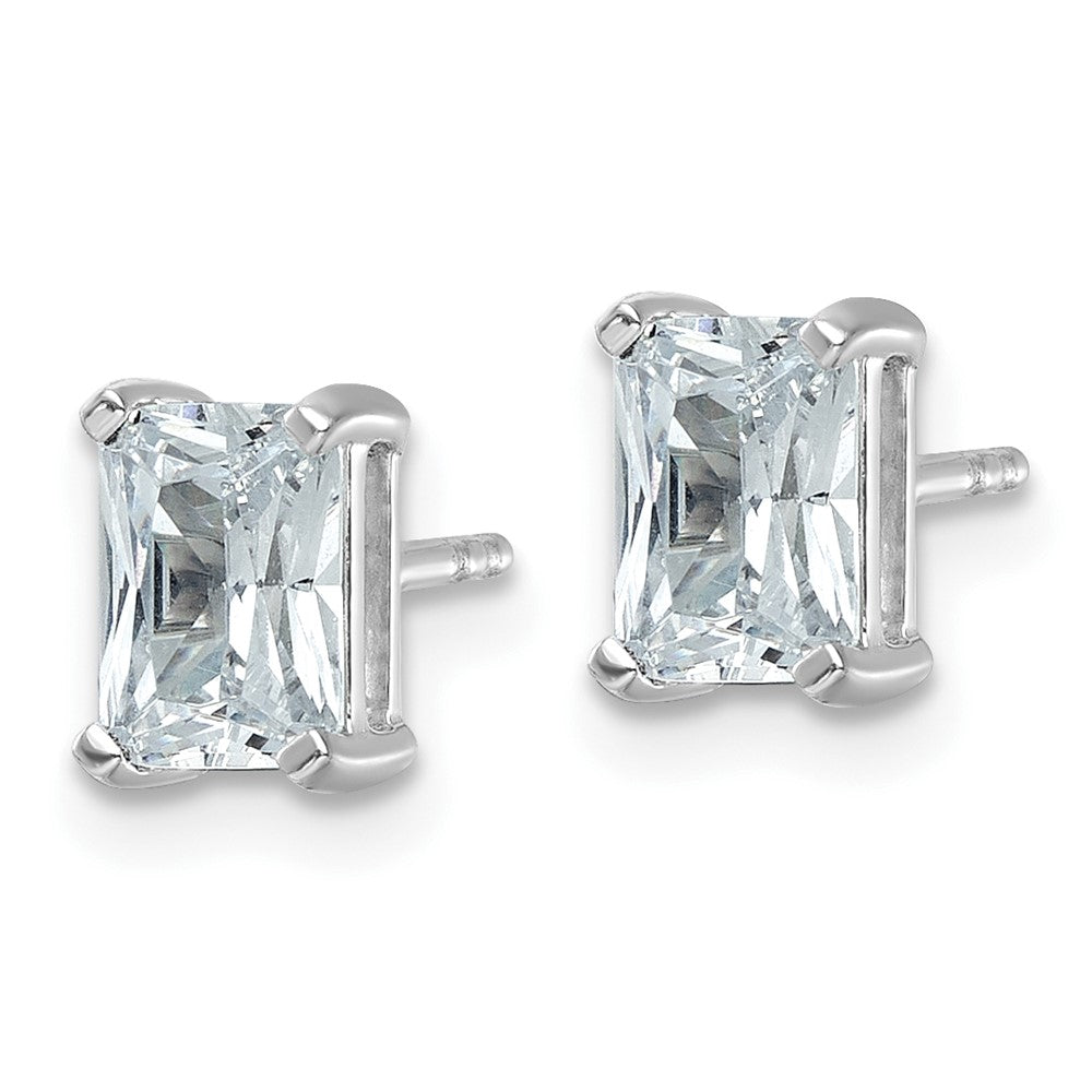 True Origin Lab Grown Diamond VS+ F+ Radiant Four Prong Heavy Weight Complete Stud Earrings