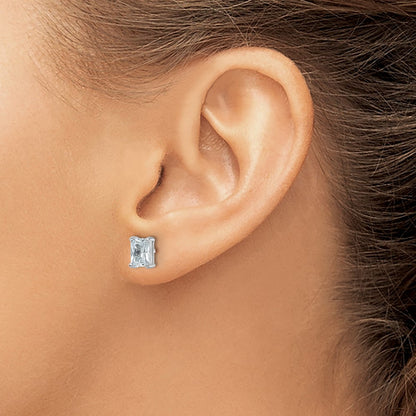 True Origin Lab Grown Diamond VS+ F+ Radiant Four Prong Heavy Weight Complete Stud Earrings