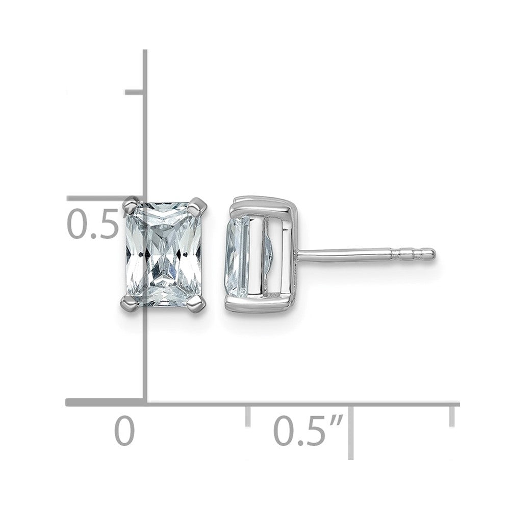 True Origin Lab Grown Diamond VS+ F+ Radiant Four Prong Heavy Weight Complete Stud Earrings