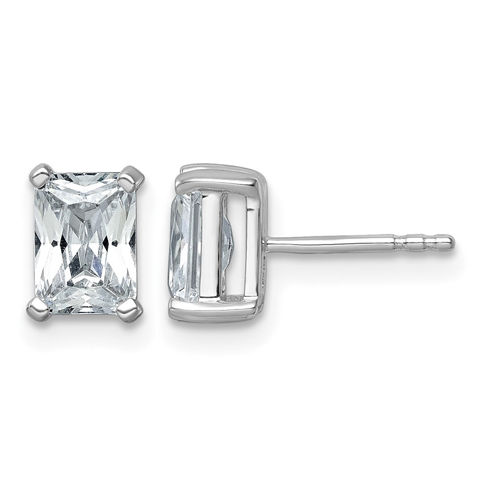 True Origin Lab Grown Diamond VS+ F+ Radiant Four Prong Heavy Weight Complete Stud Earrings