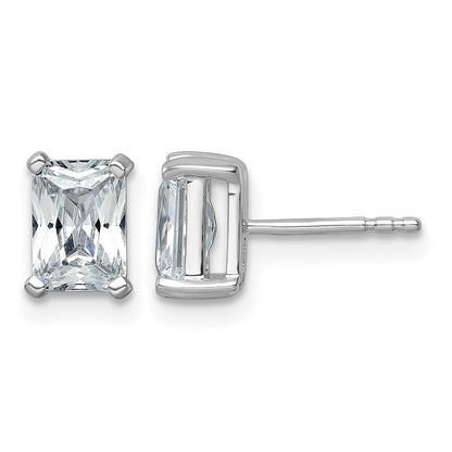 True Origin Lab Grown Diamond VS+ F+ Radiant Four Prong Heavy Weight Complete Stud Earrings
