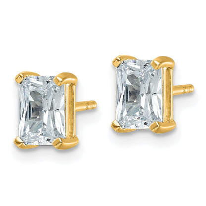 True Origin Lab Grown Diamond VS+ F+ Radiant Four Prong Heavy Weight Complete Stud Earrings