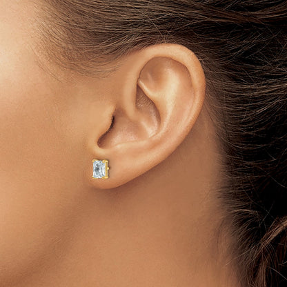 True Origin Lab Grown Diamond VS+ F+ Radiant Four Prong Heavy Weight Complete Stud Earrings