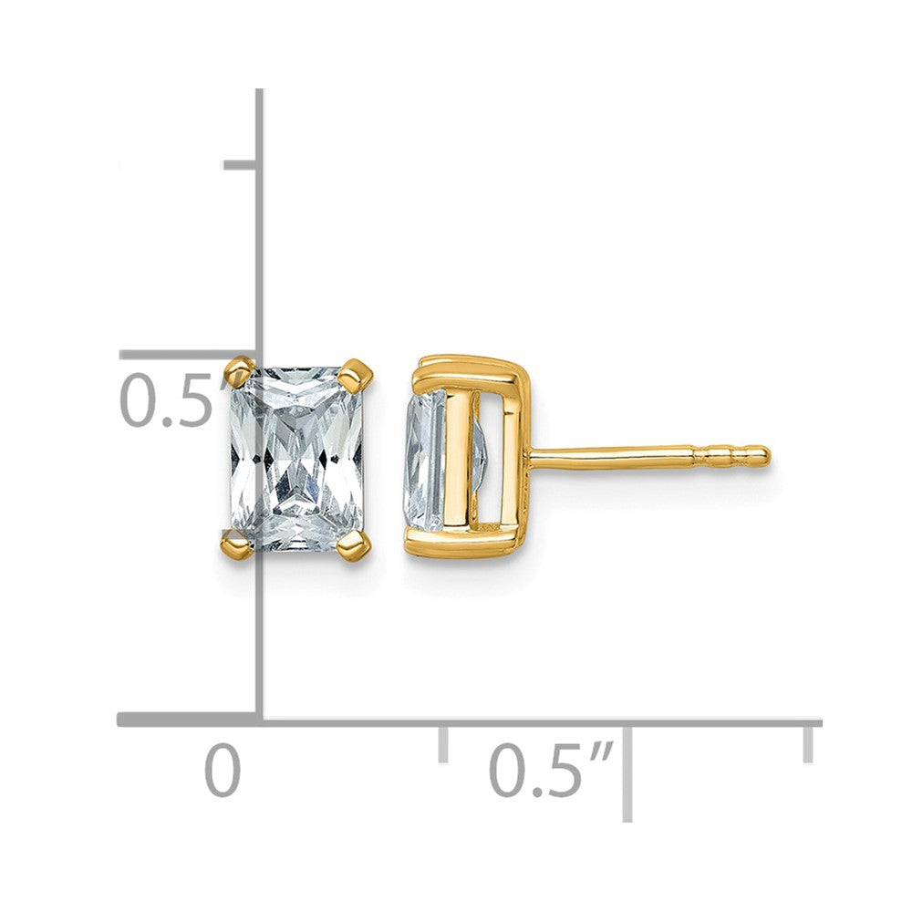 True Origin Lab Grown Diamond VS+ F+ Radiant Four Prong Heavy Weight Complete Stud Earrings