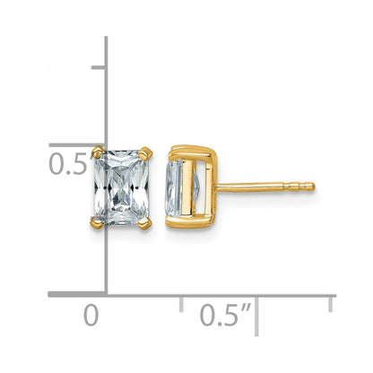 True Origin Lab Grown Diamond VS+ F+ Radiant Four Prong Heavy Weight Complete Stud Earrings