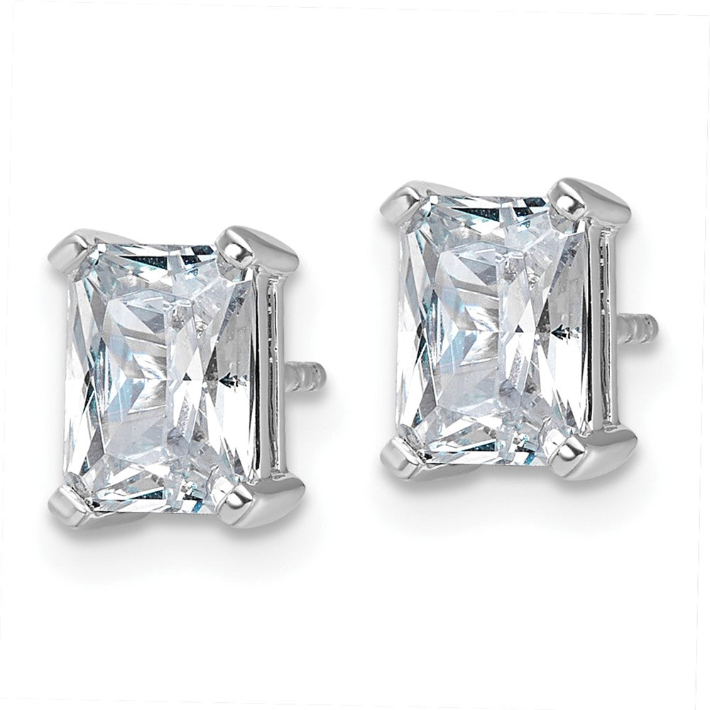 True Origin Lab Grown Diamond VS+ F+ Radiant Four Prong Heavy Weight Complete Stud Earrings